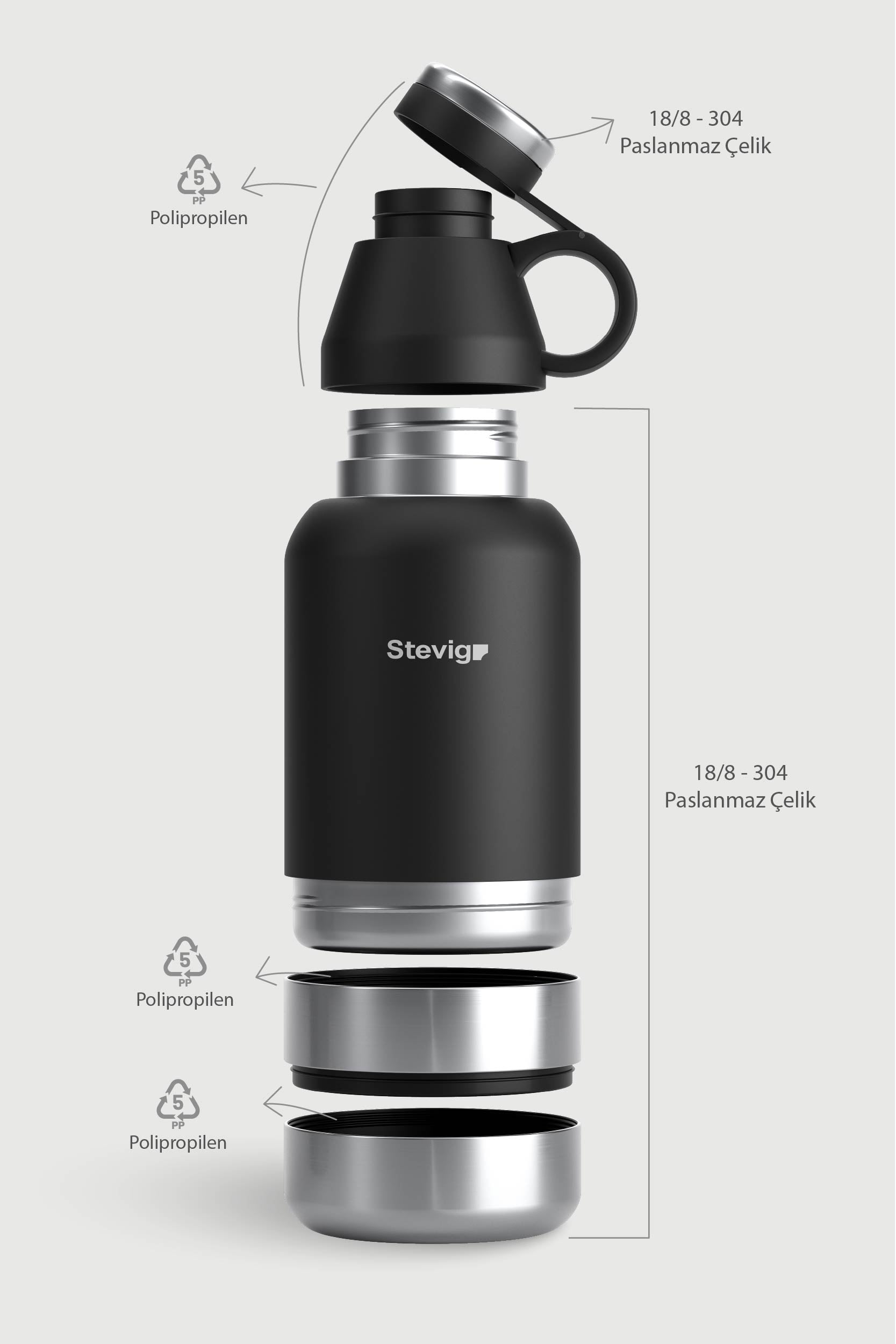 4 MULTICUP | Black | 900 ML