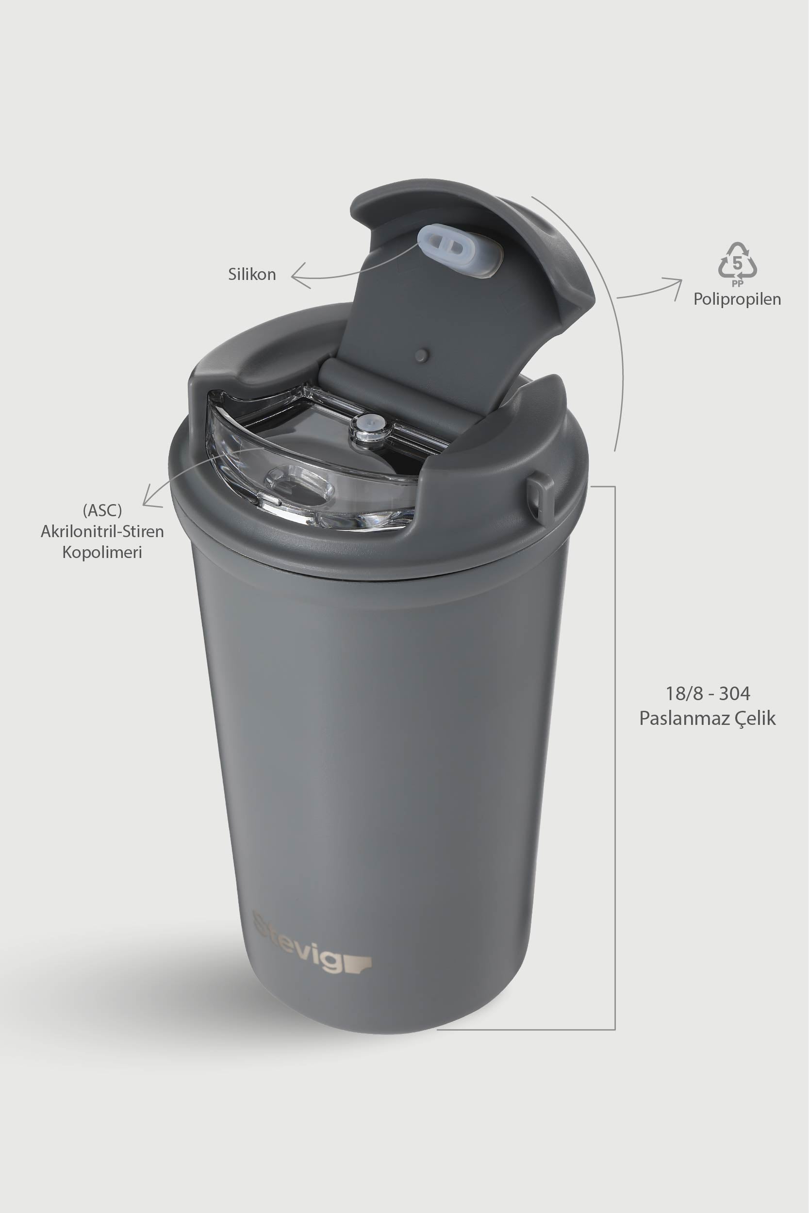 4 WORK | Grey | 400 ML