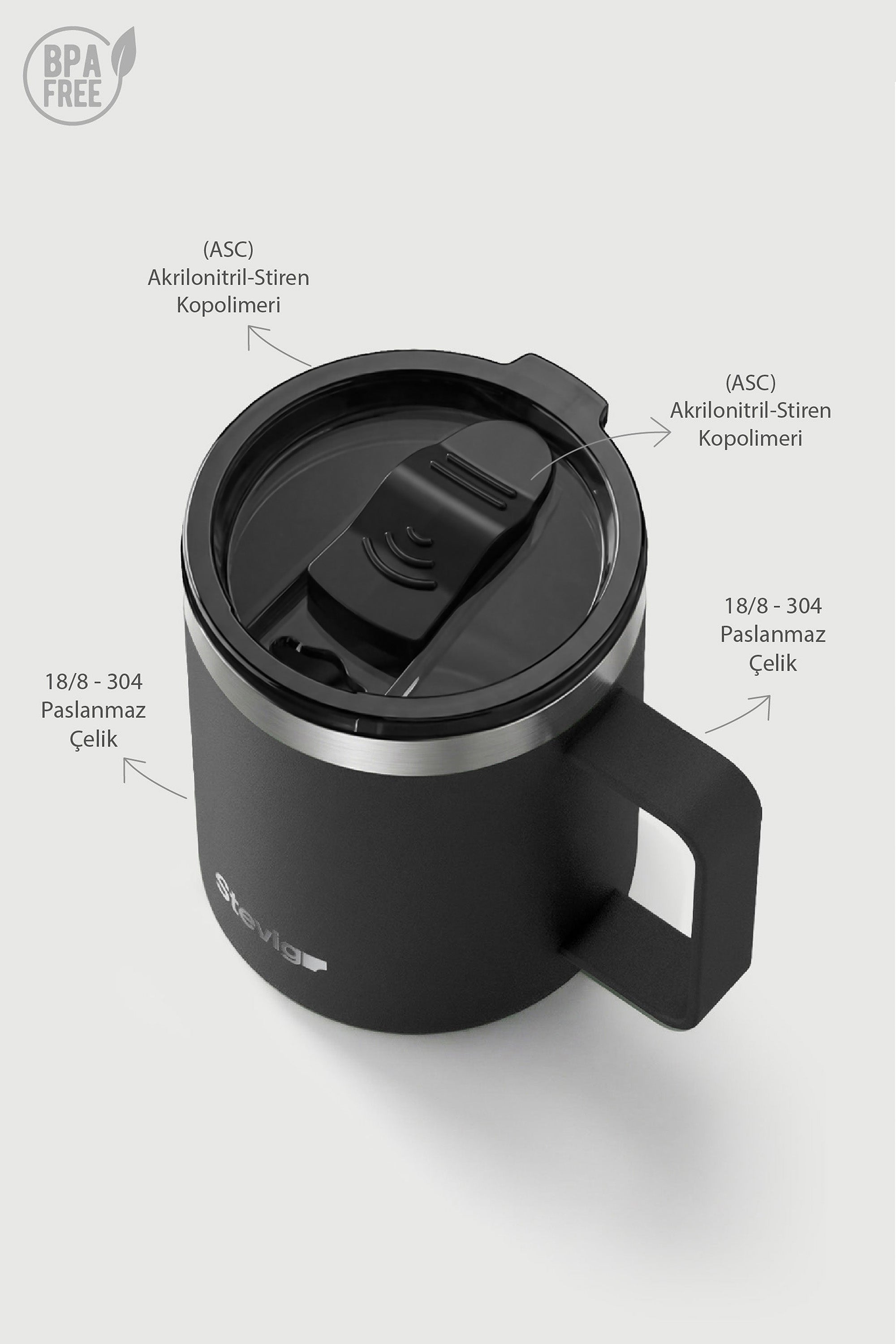 1 CAP DAILG MUG | Black | 350 ML