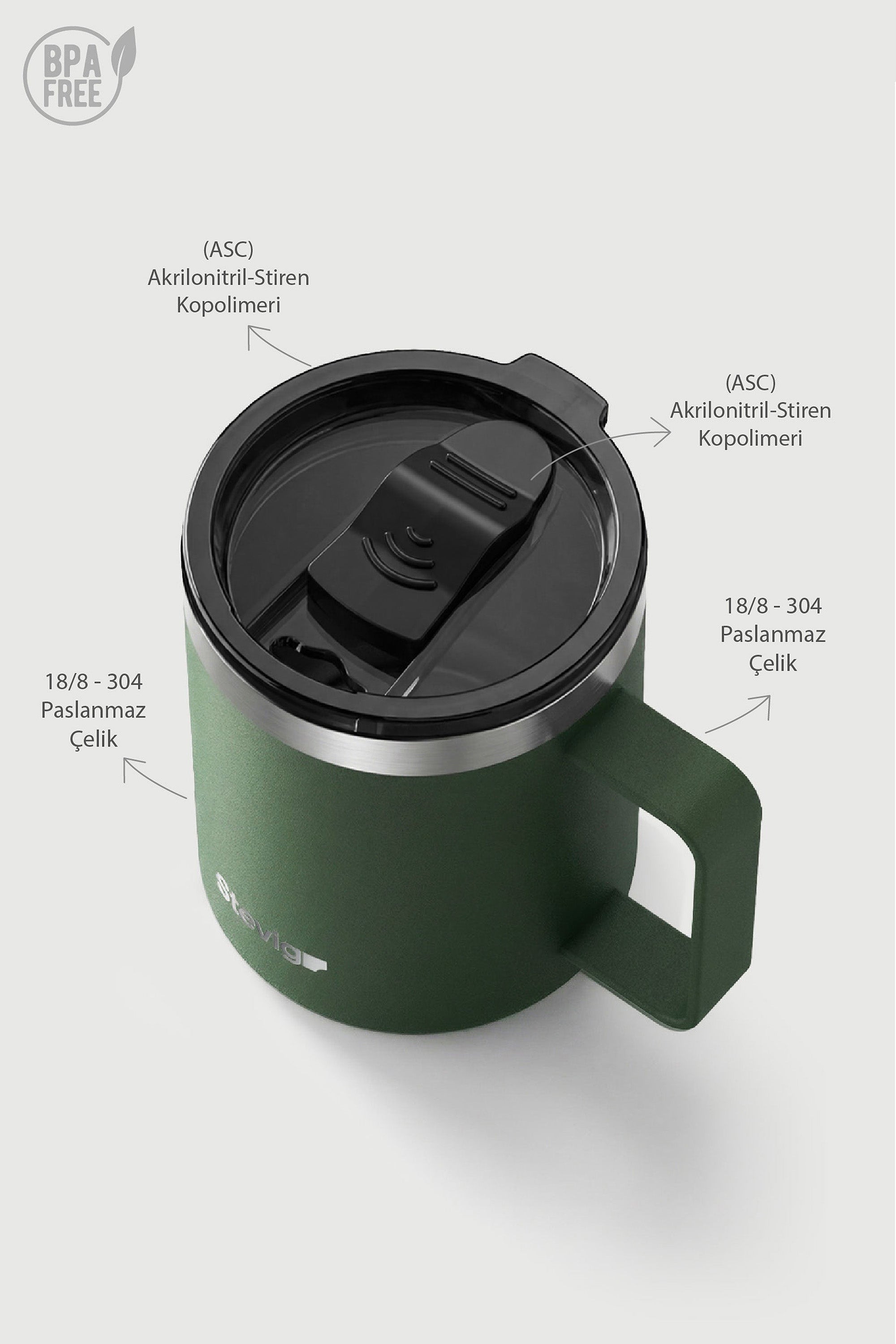 1 CAP DAILG MUG | Green | 350 ML